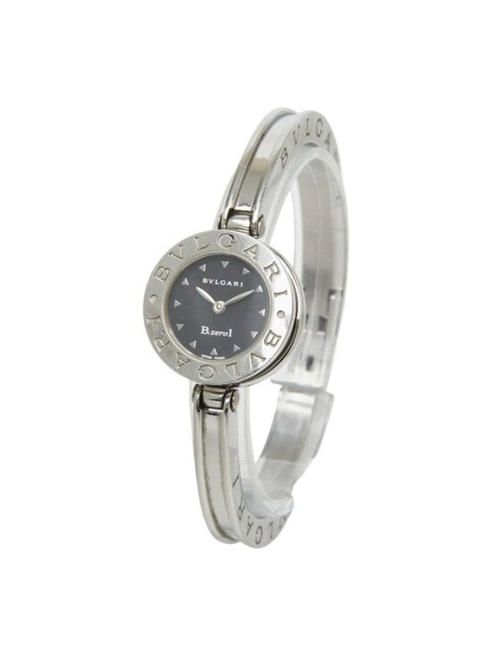 Bvlgari B.zero1 Bangle Watch Black Silver Stainless Steel